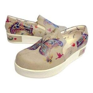 Anthropologie Goby‎ Tan Butterfly Slip On Shoes US 5.5/EU 36
